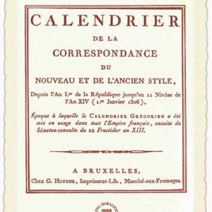 B6<br>Table de concordance des calendriers républicain et grégorien