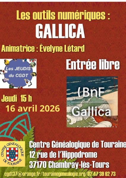 15 avril 2027 - Les jeudis du CGDT - Les outils numériques : Gallica (au local et à distance)