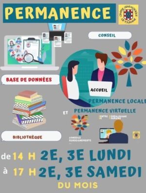 2e lundi du mois - Permanence au local ou à distance
