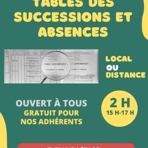 Atelier Tables de successions et absences