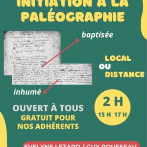 Atelier Initiation déchiffrage des écritures anciennes