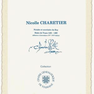 C15<br>Nicolle CHARETIER,<br>maire de Tours<br>(1491-1492)<br>