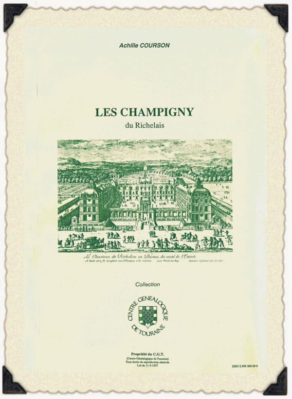 C31<br>Les CHAMPIGNY du<br>Richelais<br> <br>